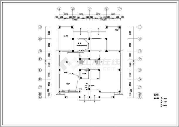某二层带阁楼层日式别墅室内装饰设计cad全套施工图（标注详细）-图一