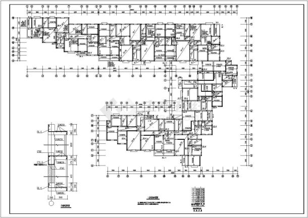 某城市多层砖混结构住宅工程CAD施工图纸-图二