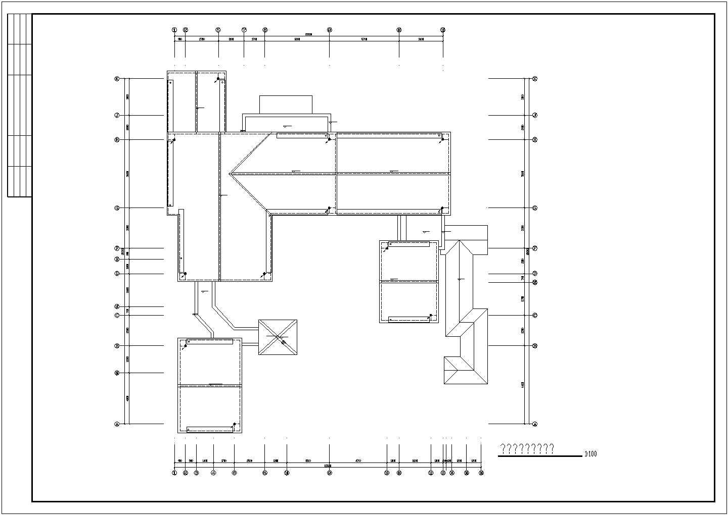 中国古典别墅建筑CAD设计施工图纸