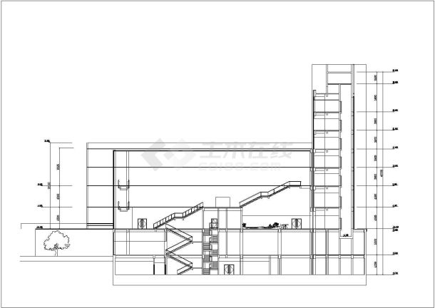 1.3万平米7层框架镜铁钩教学楼平立剖面设计CAD图纸（含电气系统图）-图一