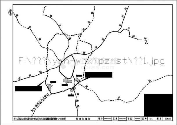 西南开发省际公路道庆绕城公路南段起止点设计图-图一