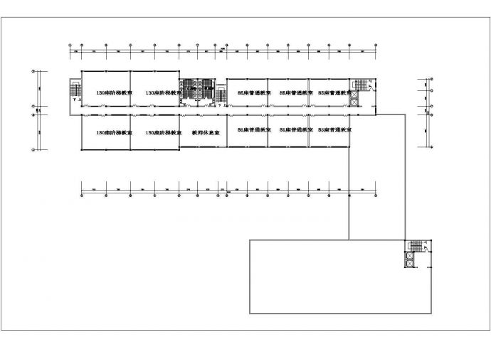 某大学2.4万平米6层框架结构教学实验楼建筑设计CAD图纸（含效果图）_图1