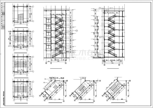 南昌市某中学8100平米六层框架结构教学楼全套建筑设计CAD图纸-图一