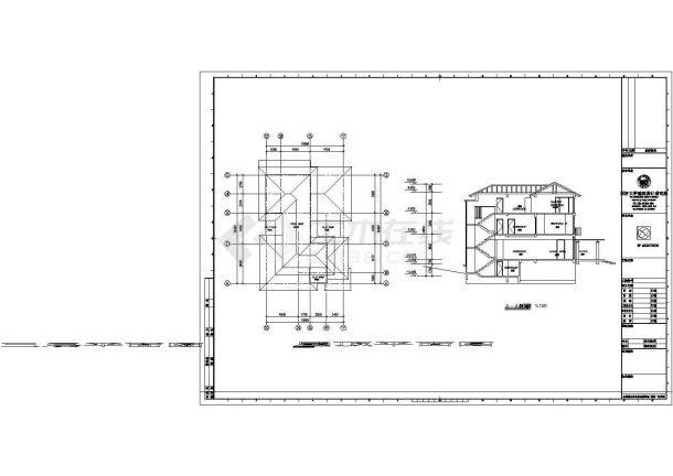 某地中海风情别墅建筑CAD设计施工图纸-图一