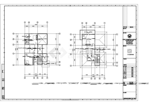 某地中海风情别墅建筑CAD设计施工图纸-图二