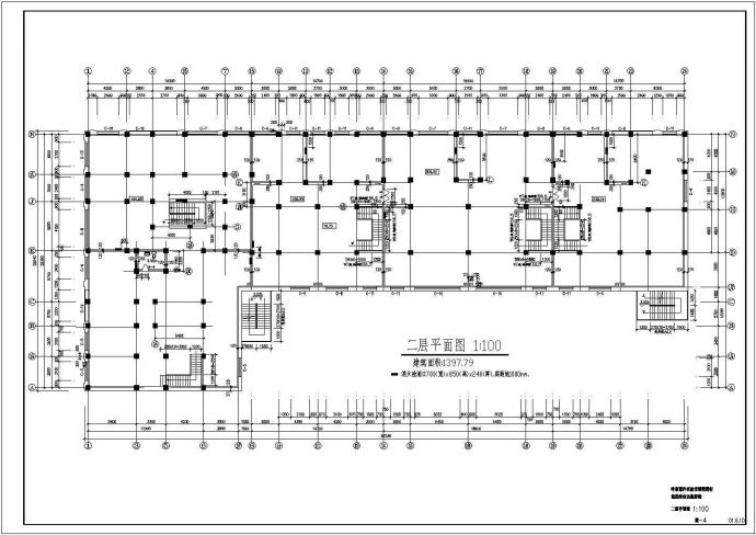 前进村农民集资楼（多层框架结构）设计cad建筑平面方案图（标注详细）_图1