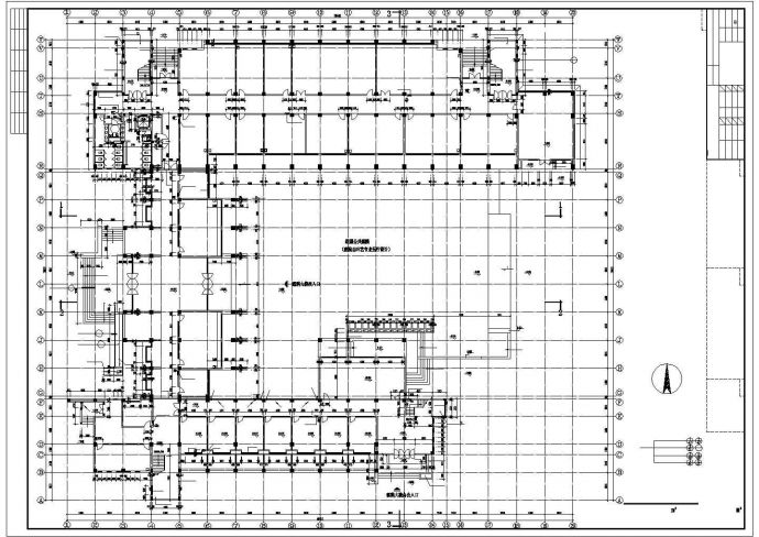 汉中某技术学校1.3万平米五层框架结构教学楼建筑设计CAD图纸_图1