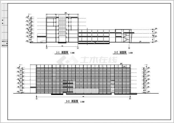 哈尔滨某大学2万平米6层框架结构教学实验楼建筑设计CAD图纸-图一