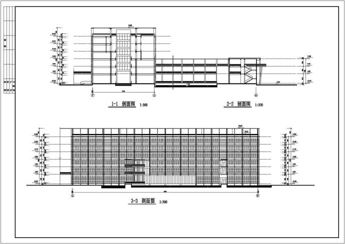 哈尔滨某大学2万平米6层框架结构教学实验楼建筑设计CAD图纸_图1