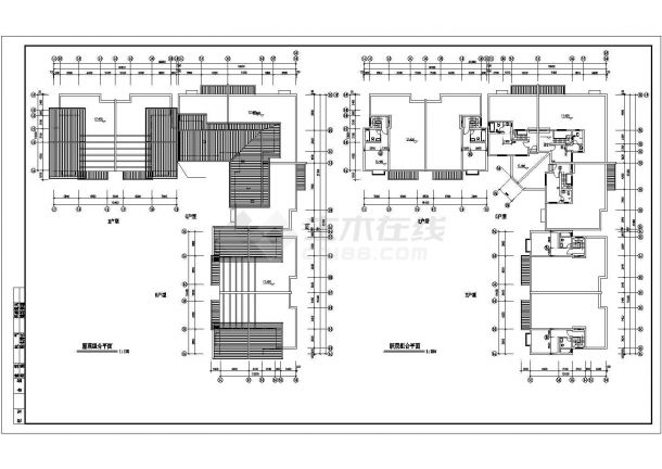 合肥市某小区3900平米六层混合结构住宅楼砌体建筑设计CAD图纸-图二