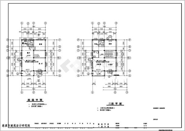 某二层带阁楼层框架结构私家住宅设计cad全套建筑施工图（标注详细）-图二