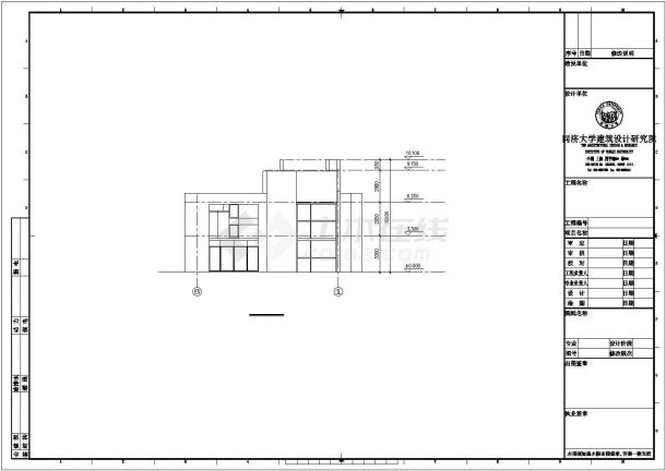 某三层庭院式别墅建筑CAD设计施工图纸-图二
