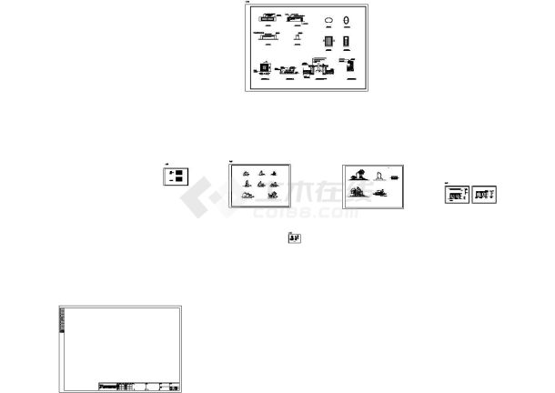 坐凳、树池、花池、景石、文化宣传栏、指示牌景观小品大样图(cad)-图一