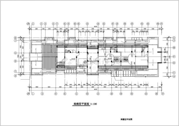 4400平米6层砖混结构住宅楼砌体建筑设计CAD图纸（含架空层和阁楼）-图一