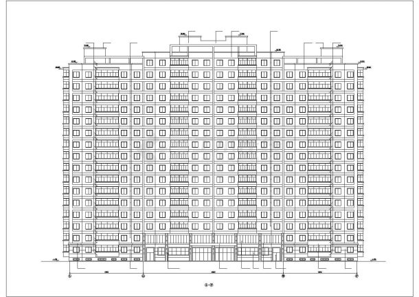 太原市某小区2.3万平米17层框架结构住宅楼砌体建筑设计CAD图纸-图一