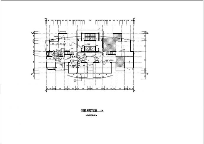 2万平米26层框架结构商住楼建筑设计CAD图纸（1-2层商用/含机房层）_图1