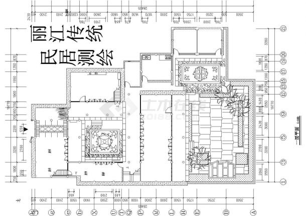 丽江市某村镇2层古建民宿住宅楼建筑设计CAD图纸-图一