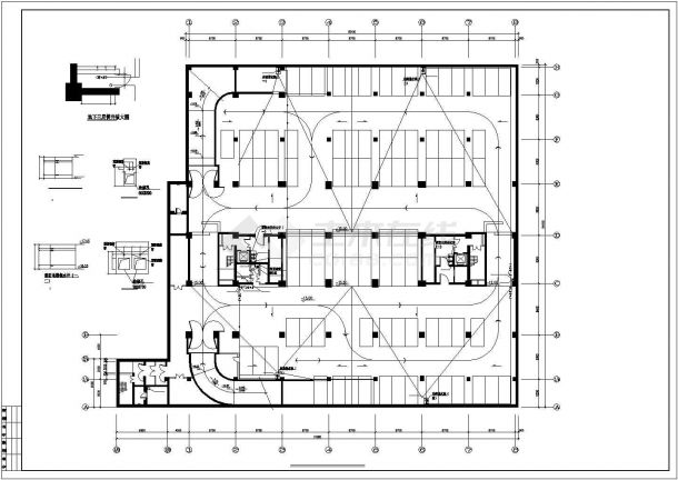 5套18层办公楼给排水施工CAD图纸-图一
