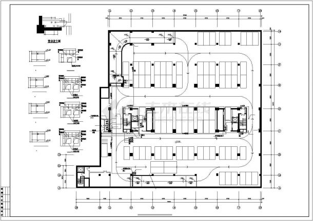 5套18层办公楼给排水施工CAD图纸-图二