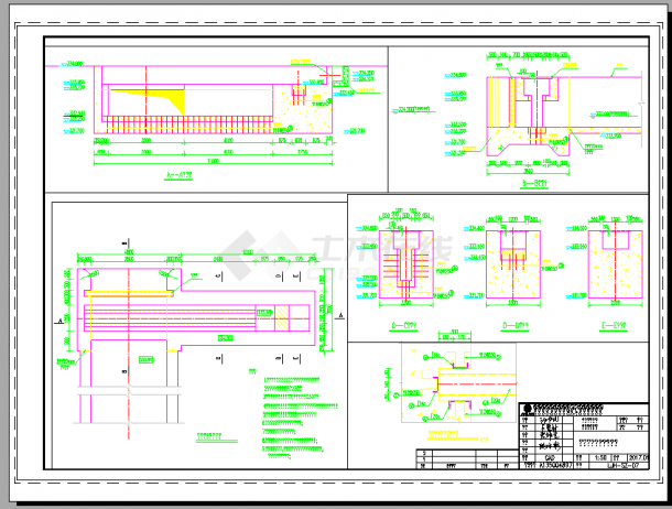东肖溪景观闸门设计cad全套施工图（标注详细）-图一