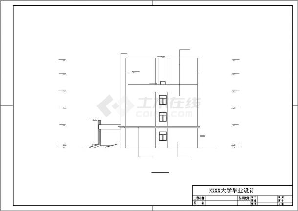 【4层】办公楼全套设计（2400平左右，含计算书，施工组织设计，横道图，平面布置图，建筑图， 结构图）-图一