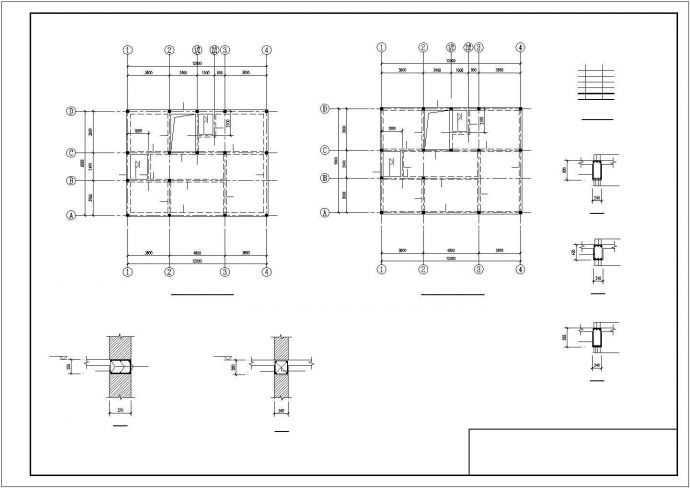 【精品】3层砌体农村住宅楼结构设计方案CAD图纸_图1
