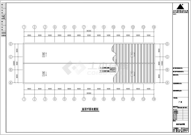 厂房设计_漯河某经济区规划二期标准化厂房建筑CAD施工图纸-图一