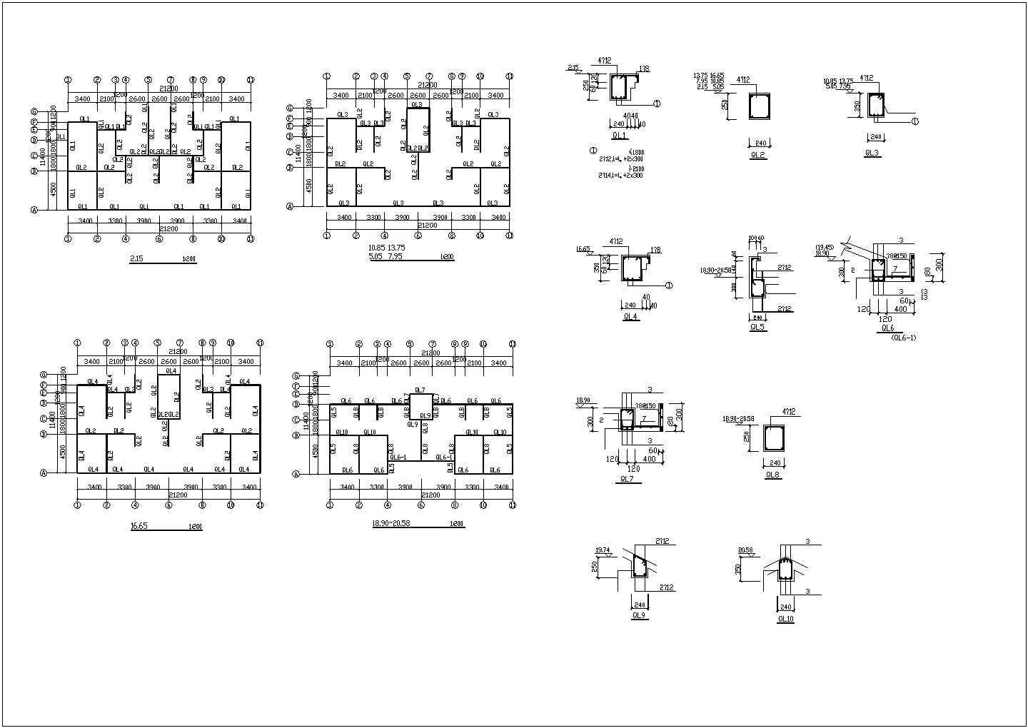 【精品】5层砖混住宅设计方案CAD图纸