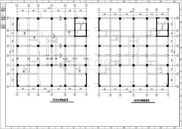 【精品】6层(底框)砖混住宅设计方案CAD图纸-图二