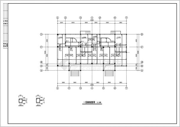 【精品】带阁楼层砖混(内框架)住宅设计方案CAD图纸-图一