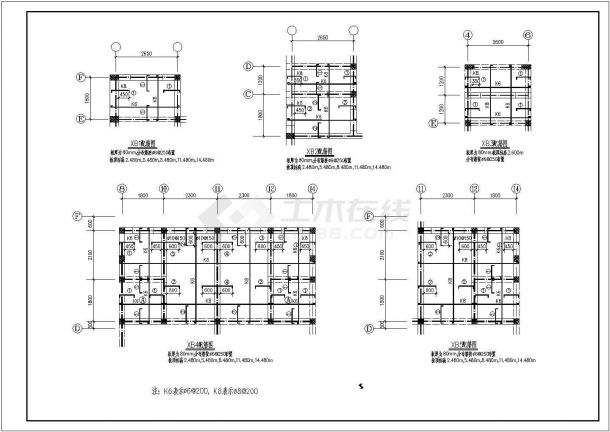 【最新】高校学生宿舍楼设计方案CAD图纸-图二