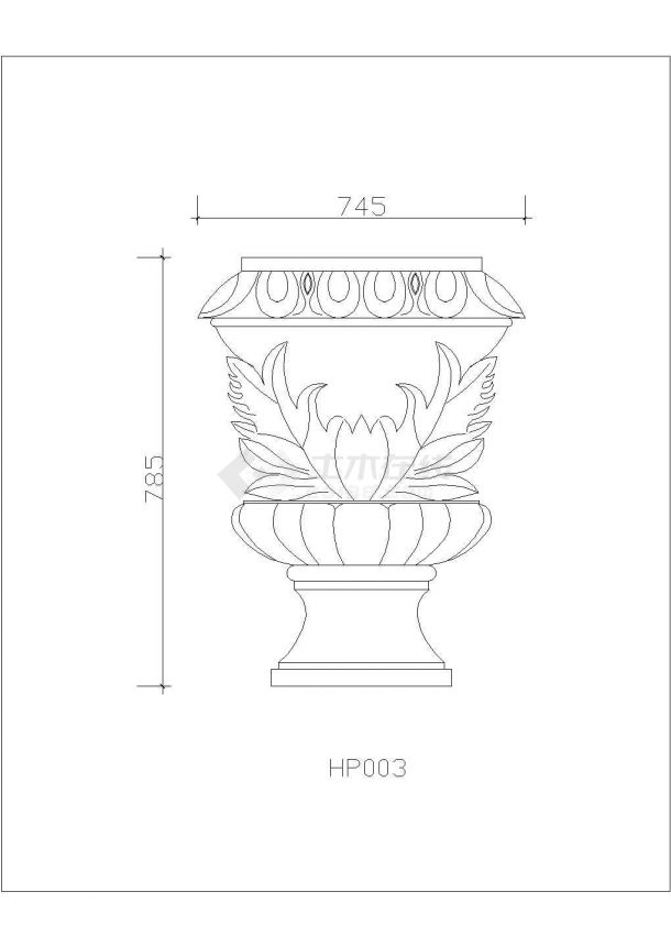 室内外装修常用经典花盆设计CAD图纸（29张）-图一