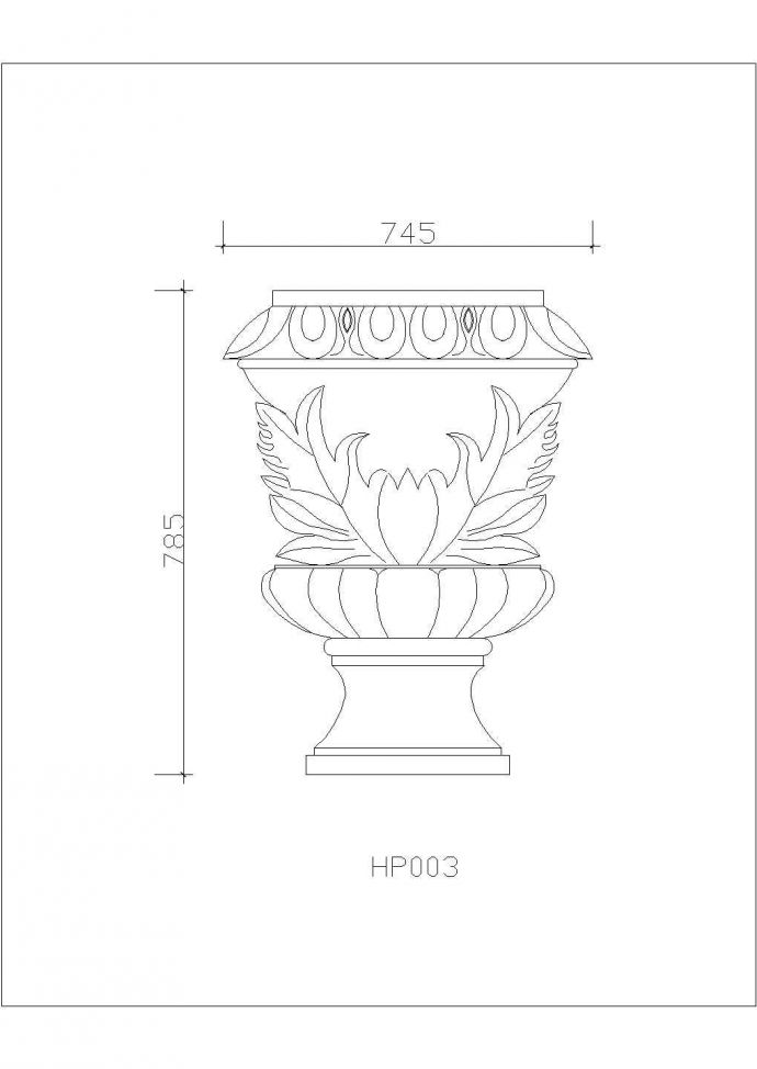 室内外装修常用经典花盆设计CAD图纸（29张）_图1