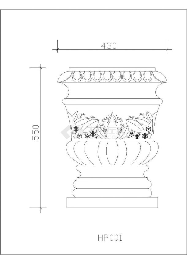 室内外装修常用经典花盆设计CAD图纸（29张）-图二