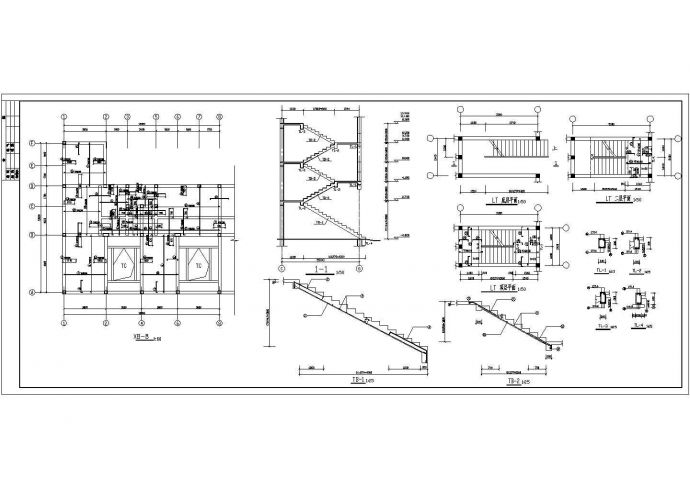 【精选】六层商用砖混结构住宅设计CAD图纸_图1
