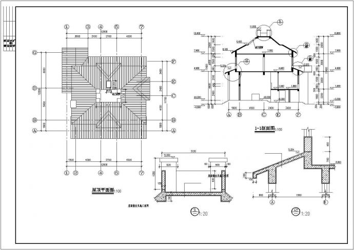 某市春天花园别墅建筑设计CAD施工图纸_图1
