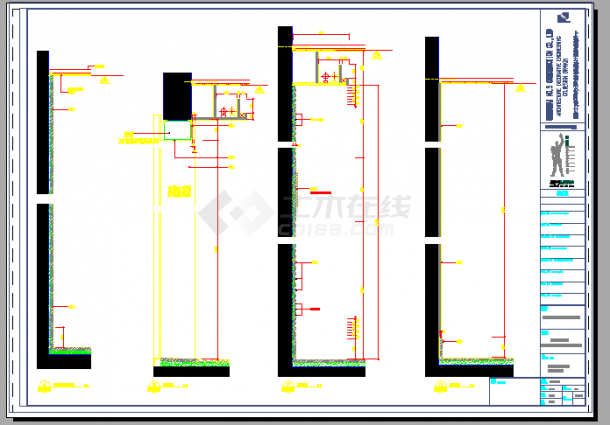 某多层框架结构服务性公寓大楼室内装修设计cad全套施工图（含设计说明）-图一