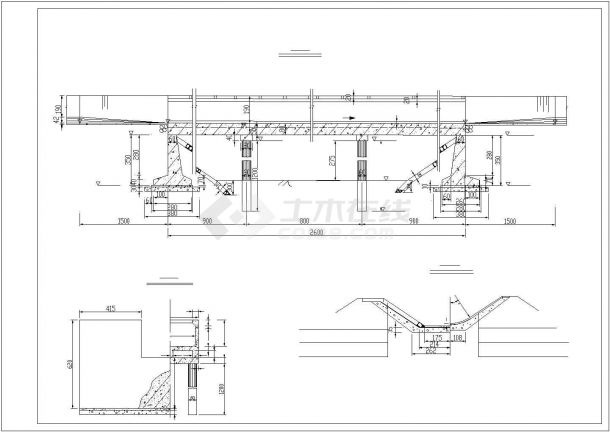 【精选】小型水利工程渡槽设计CAD图纸-图二