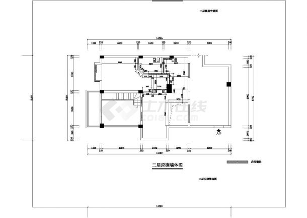 某独立别墅装修CAD设计图纸-图二