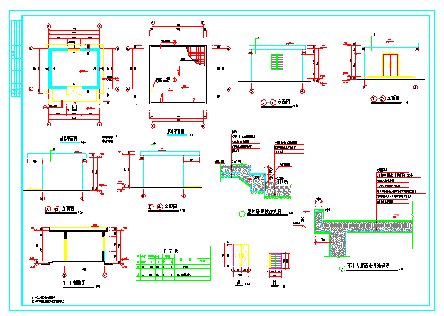 某医院污水处理机房、氧气站（医用氧气充装站）cad施工图设计_图1