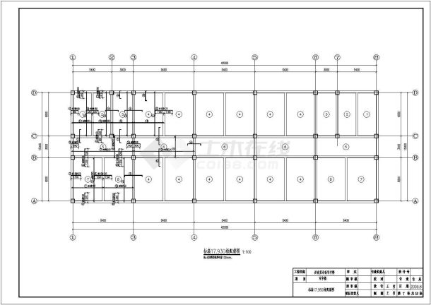 【5层】2800平米框架商务写字楼毕业设计（含计算书，建筑、结构图）-图二