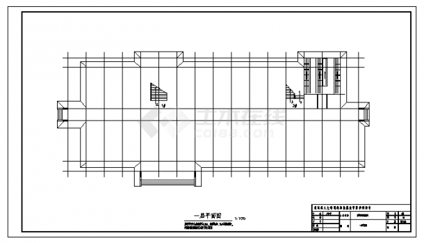 土木工程毕业设计_4300平方米五层框架结构中学教学楼建筑施工cad图(含计算书，毕业设计)-图二