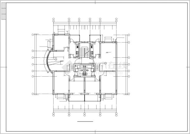 2200平米六层框混结构住宅楼建筑设计CAD图纸（含半地下室和阁楼）-图一