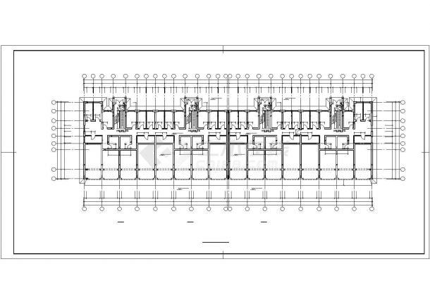 2200平米六层框混结构住宅楼建筑设计CAD图纸（含半地下室和阁楼）-图二