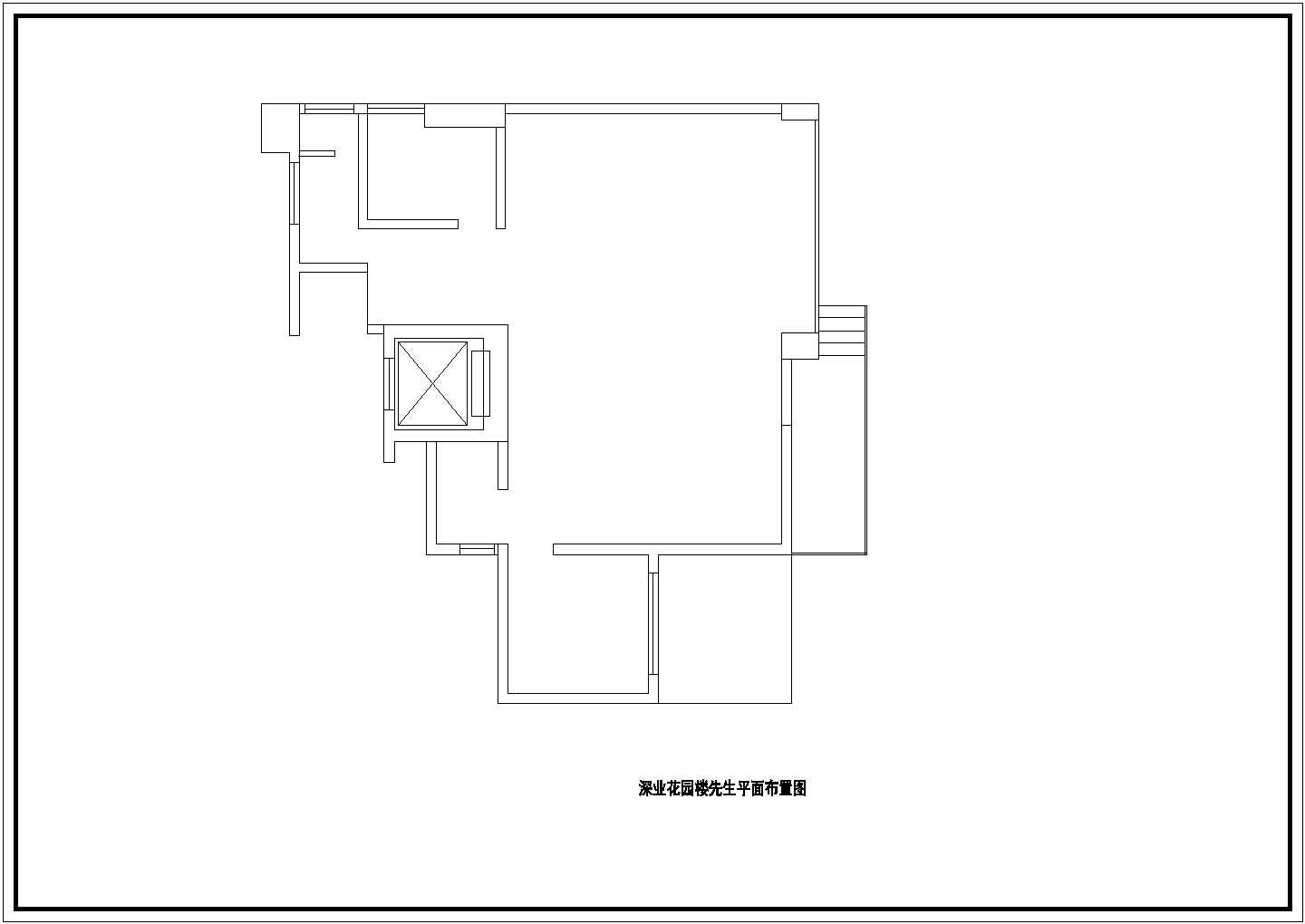 某花园小区二层砖混结构私人小别墅室内装修设计cad全套施工图（甲级院设计）