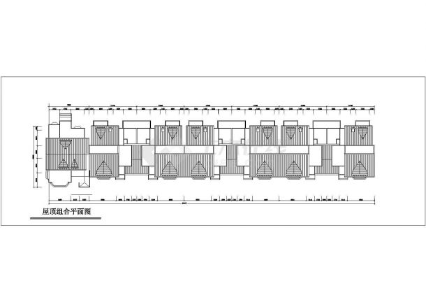3800平米4层框混结构住宅楼平立剖面设计CAD图纸（1层7户）-图一