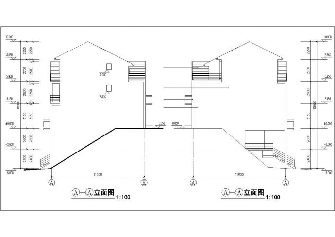 1700平米左右五层框混结构住宅楼建筑设计CAD图纸（1层5户）_图1