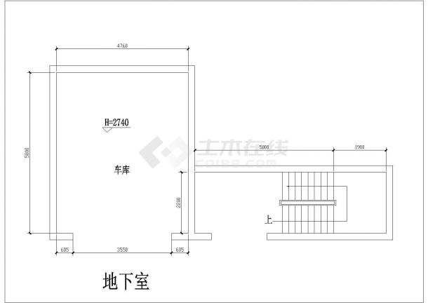 阳光山庄三层框架结构别墅室内装修设计cad平面方案图（标注详细）-图一