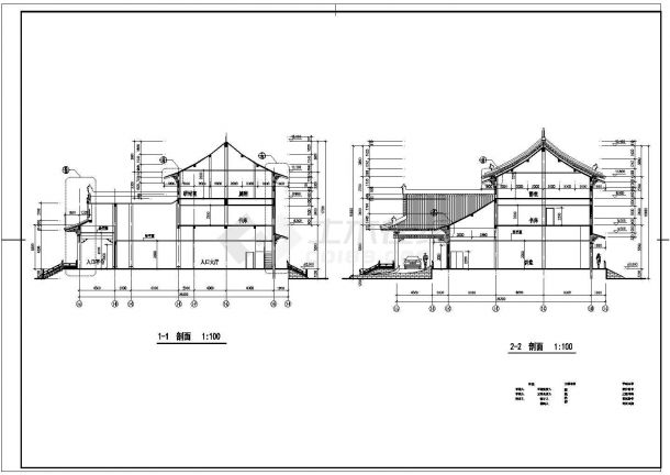 某地区太湖古建筑详细设计施工方案CAD图纸-图一
