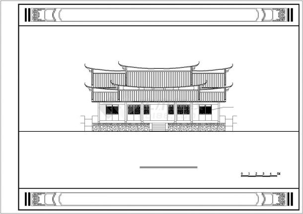某地区蔡氏宗祠古建筑详细设计施工方案CAD图纸-图一